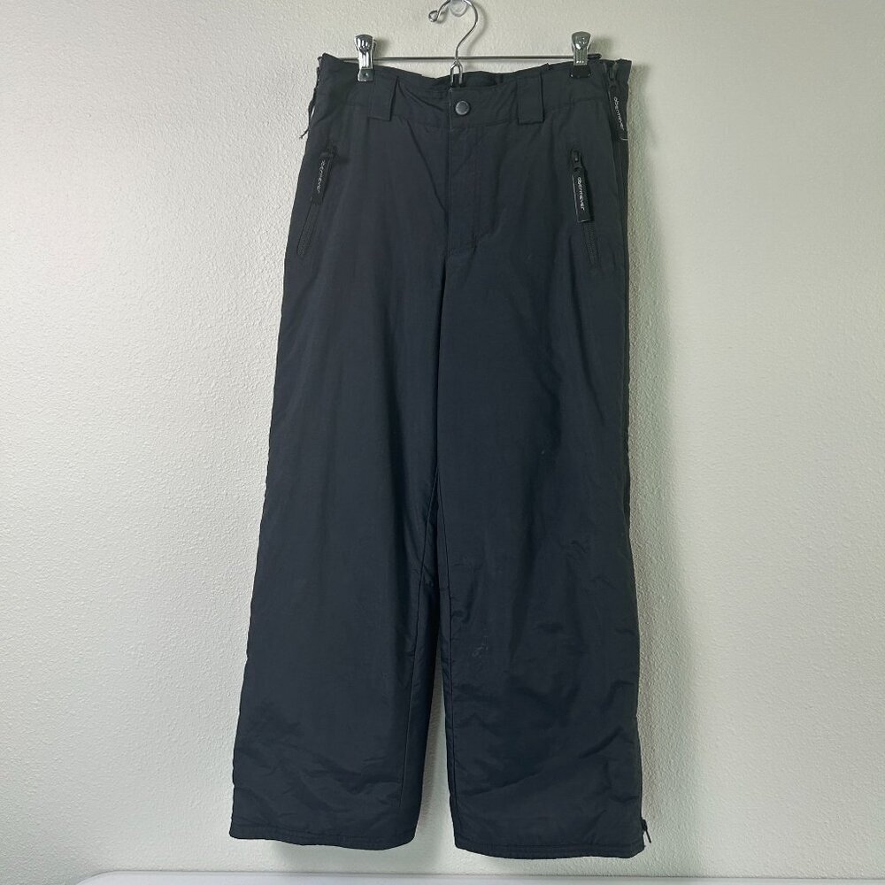 Obermeyer Ski Pants Juniors Size M 10 12 Black Snowboard Pockets Zipper